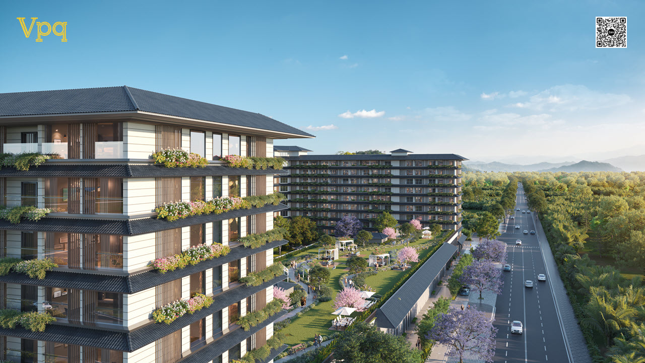 Phối cảnh khu căn hộ Thera Home thuộc Dự &aacute;n Lynn Times Onsen Retreat