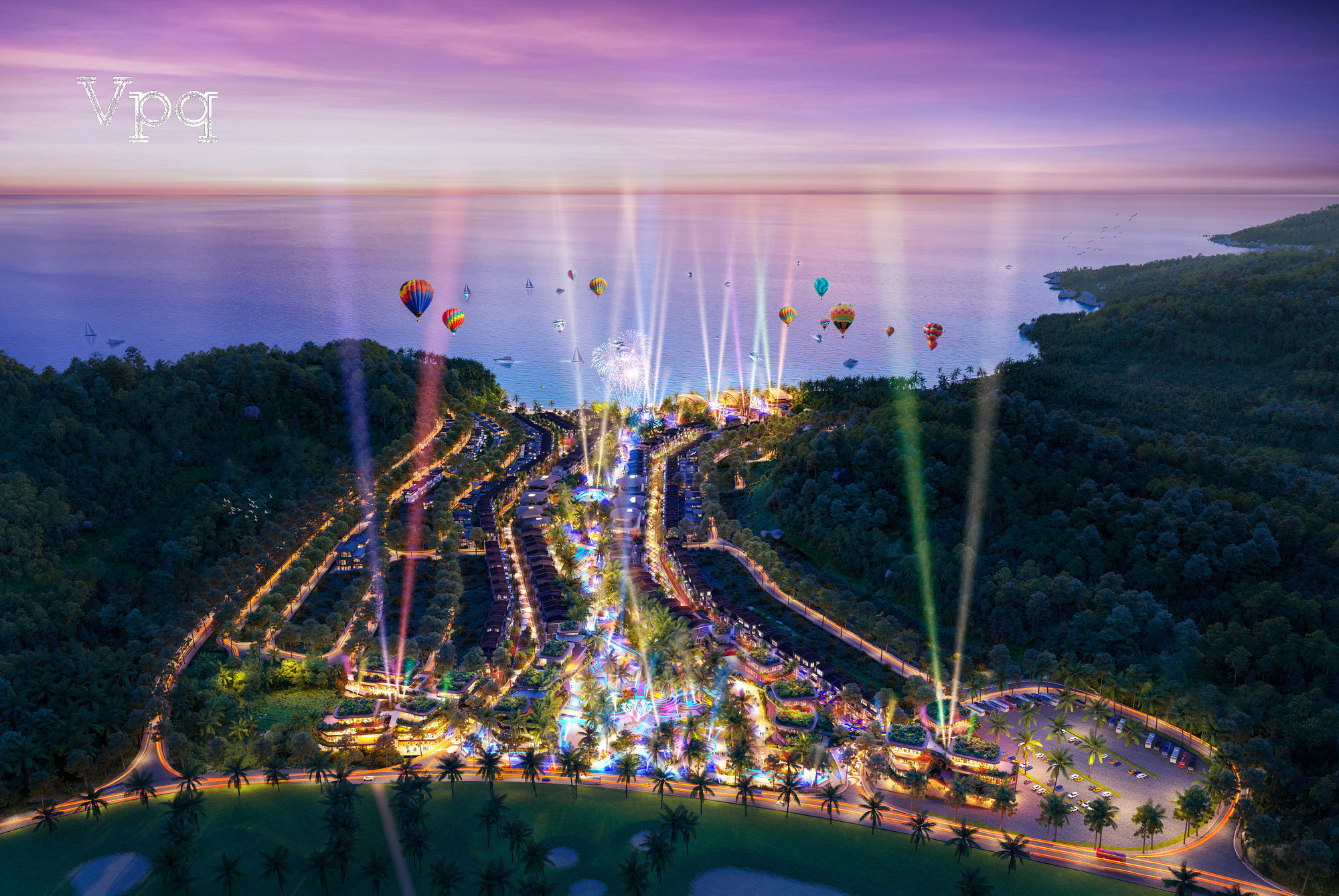 Tổng thể dự &aacute;n Sunrise Park Villa B&atilde;i Sao Ph&uacute; Quốc