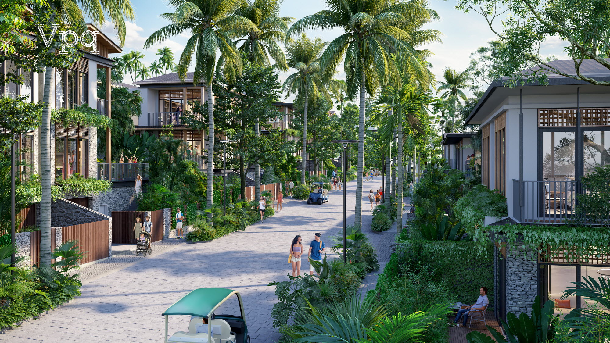 Những căn Park Villa nằm trong c&ocirc;ng vi&ecirc;n Sun World B&atilde;i Sao