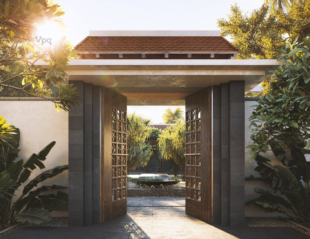 Cổng của từng căn dinh thự Park Hyatt Phú Quốc