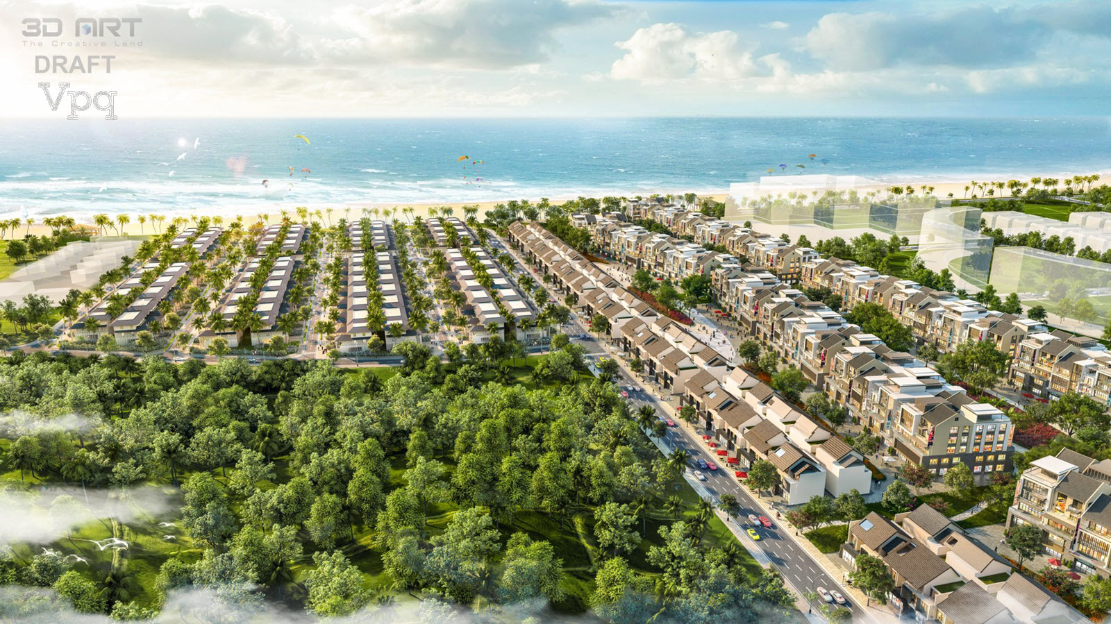 Phối cảnh The Avenue Sun Secret Valley Phú Quốc