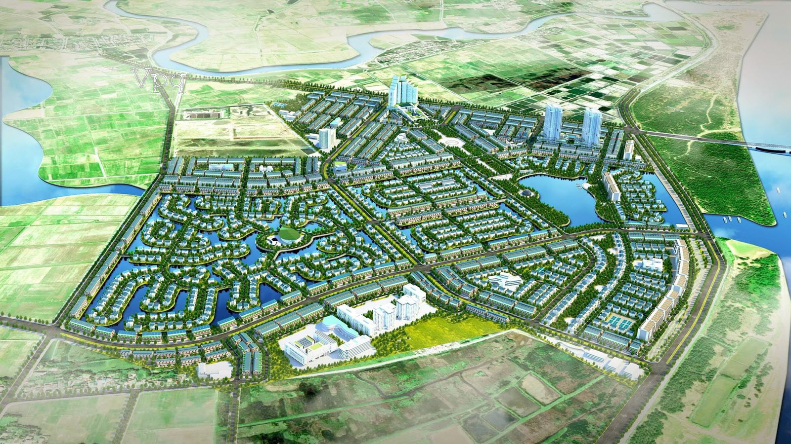 Phối cảnh dự &aacute;n Ecopark Vinh - Eco Central Park