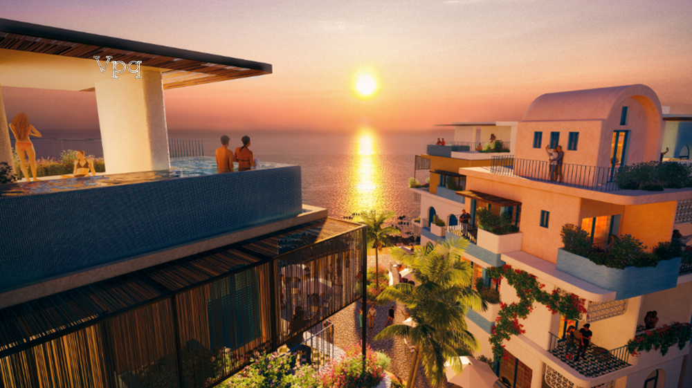 Những căn shophouse Santorini đỉnh đồi ngắm hoàng hôn đẹp nhất Việt Nam
