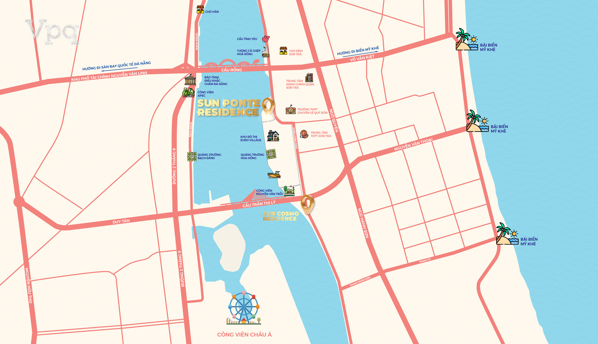 Vị trí dự án Sun Ponte Residence Da Nang