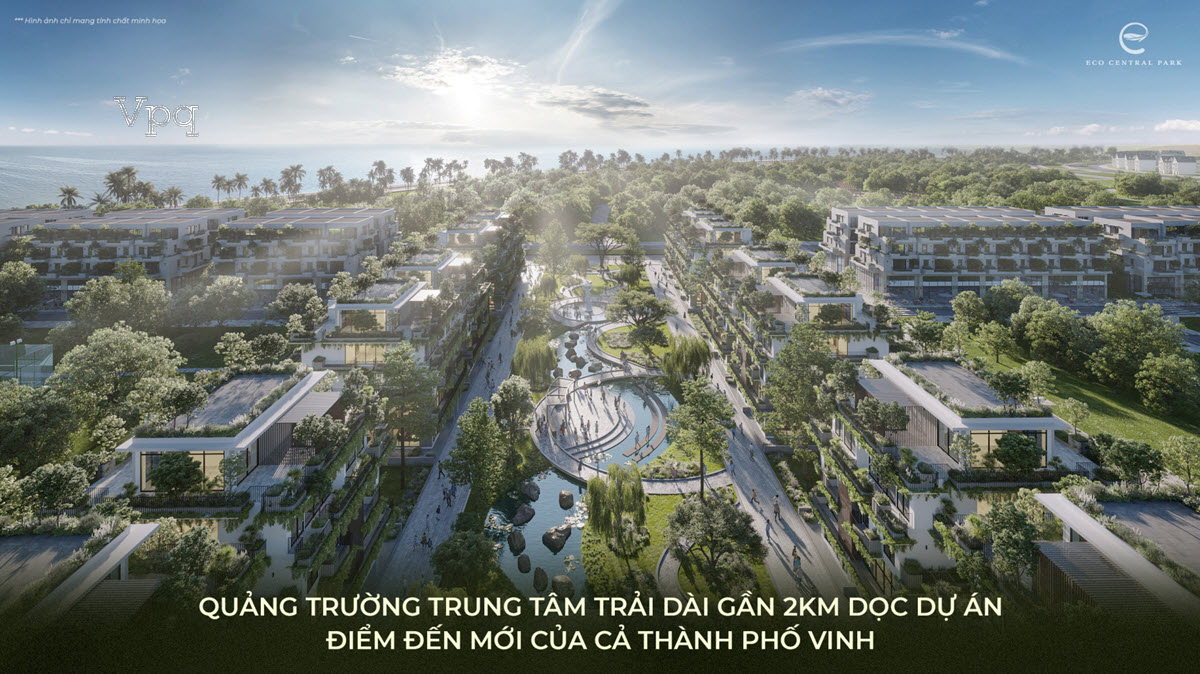 Tiện &iacute;ch quảng trường trung t&acirc;m trải d&agrave;i 2km