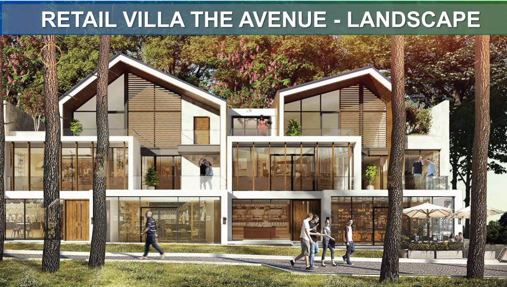 Retail Villa The Avenue Landscape phối m&agrave;u