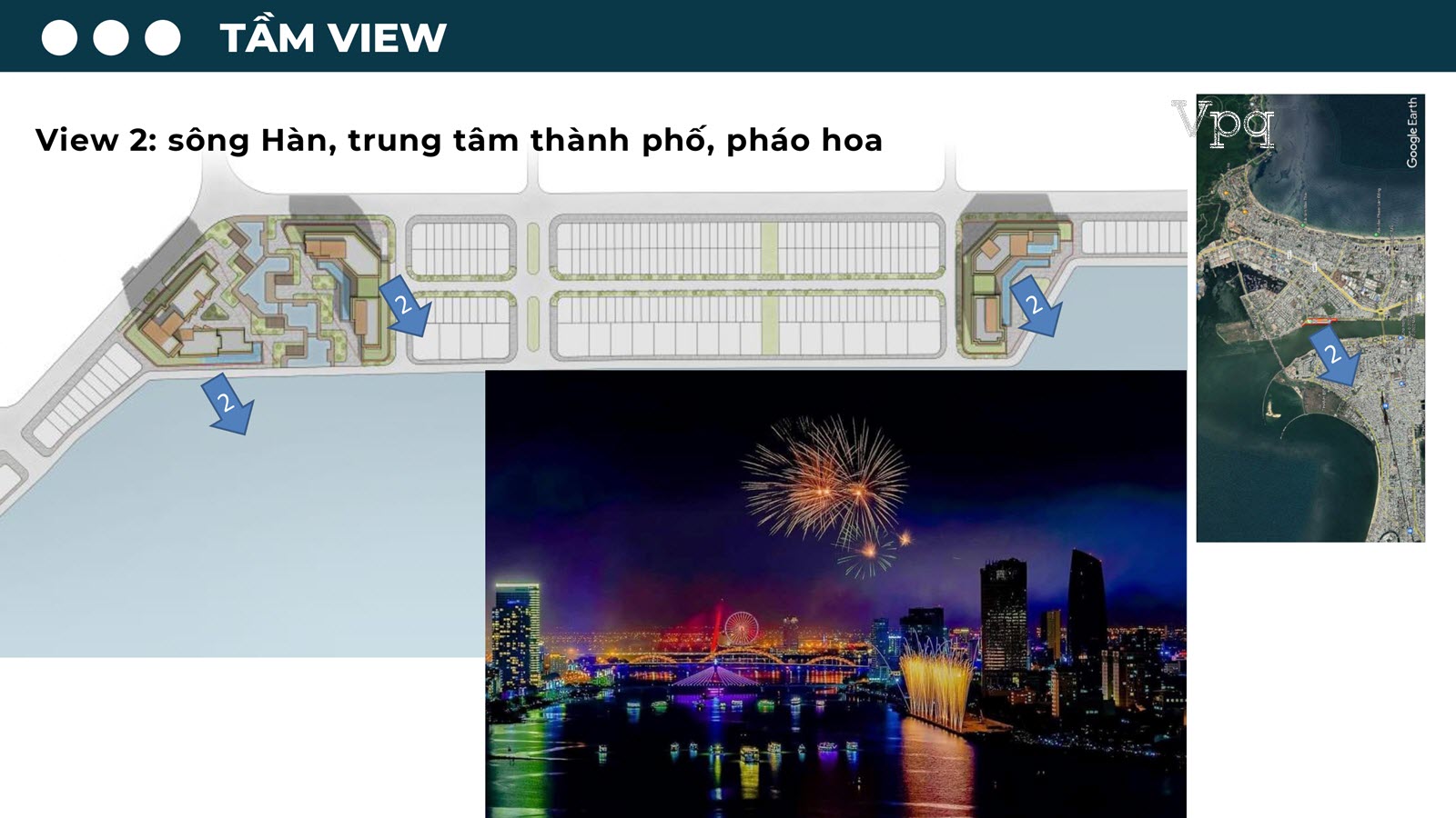 View 2: S&ocirc;ng H&agrave;n, Trung t&acirc;m th&agrave;nh phố, ph&aacute;o hoa
