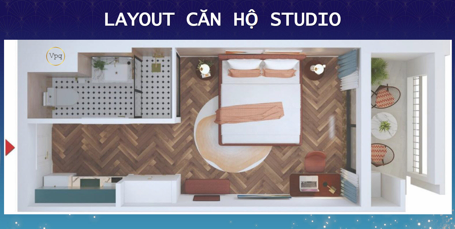 Căn hộ Studio th&aacute;p The Sky - Sun Grand City Hillside Residence