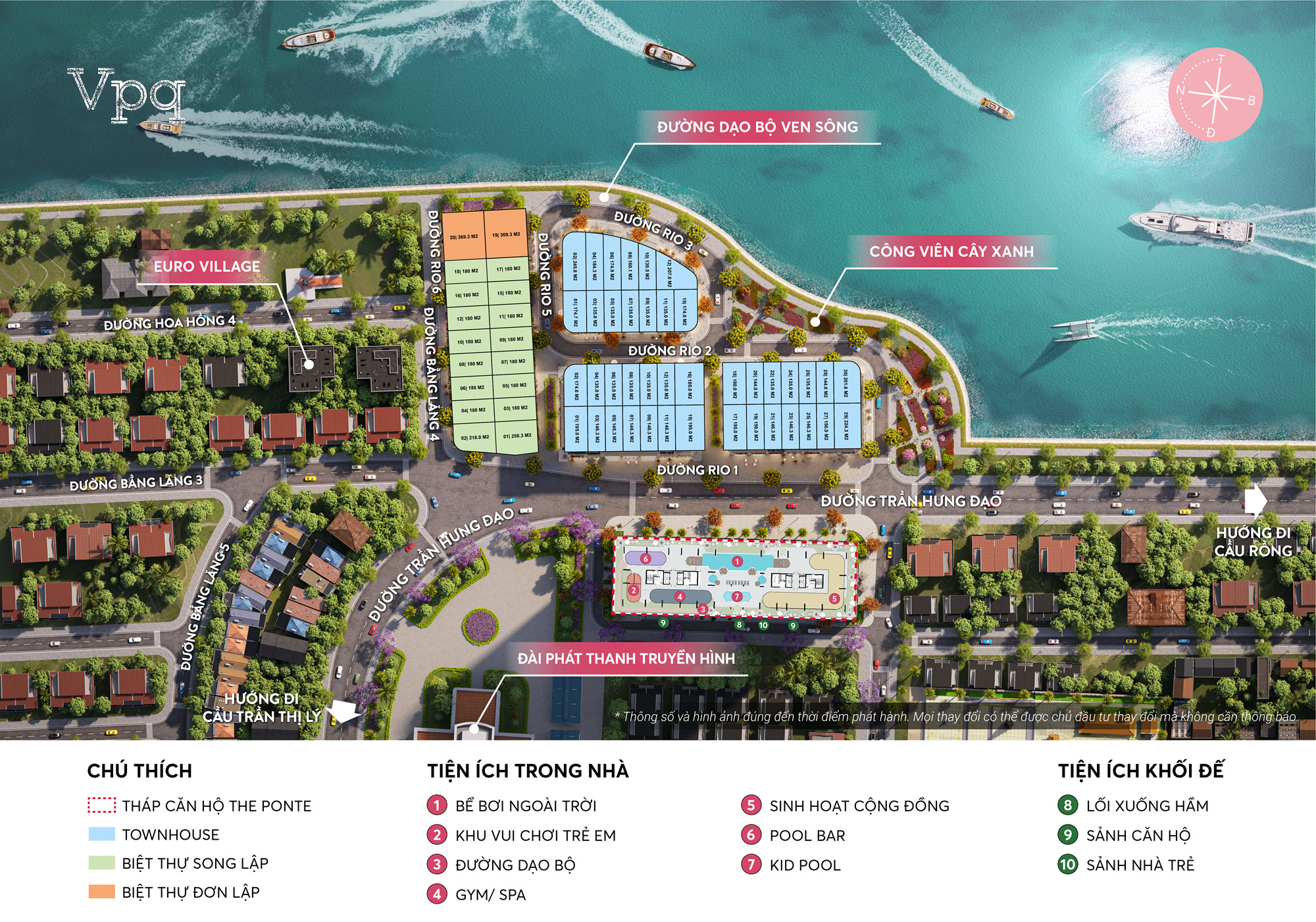 Mặt bằng tổng dự án Sun Ponte Residence Da Nang