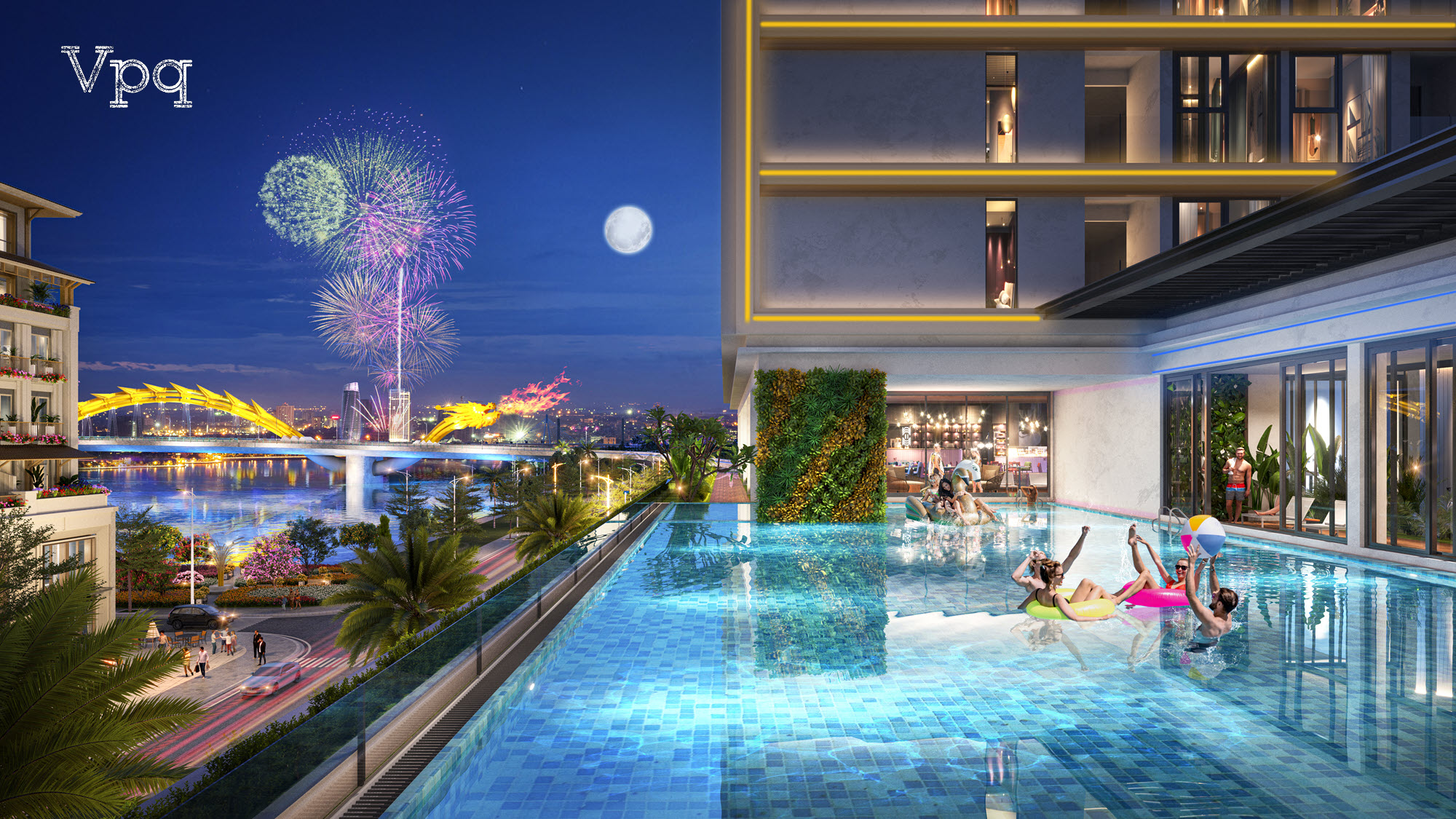 View siêu đẹp từ hồ bơi Sun Ponte Residence