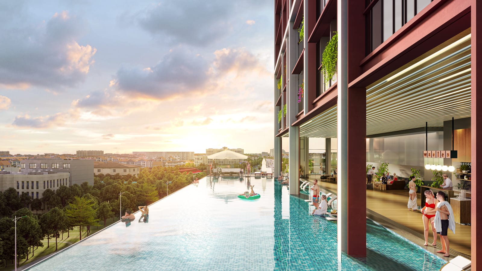 Tiện &iacute;ch bể bơi tầng 3 Sun Cosmo Residence Da Nang