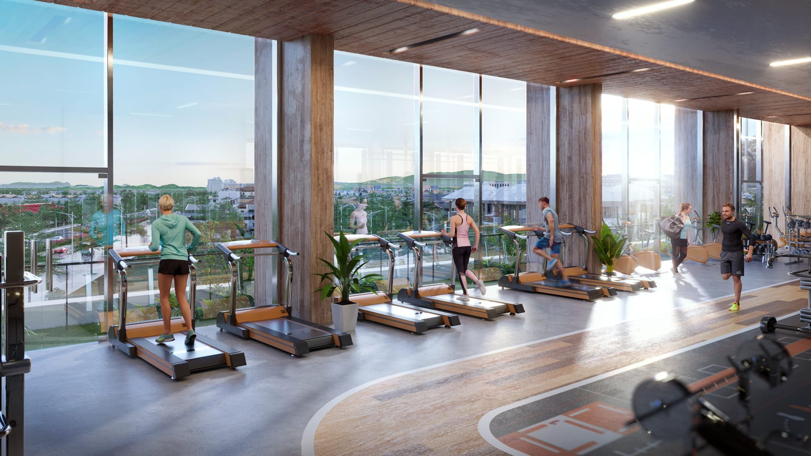 Ph&ograve;ng Gym tầng 3 căn hộ Sun Trần Thị L&yacute;