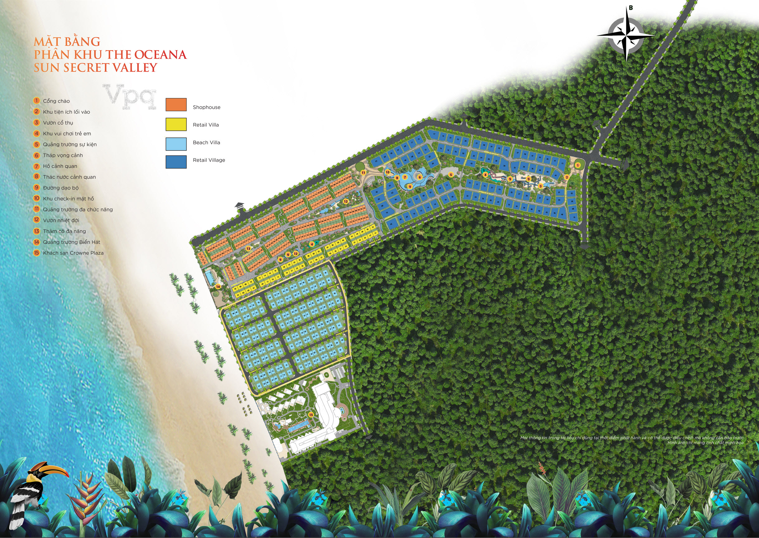 Mặt bằng phần khu The Ocean - Sun Secret Valley