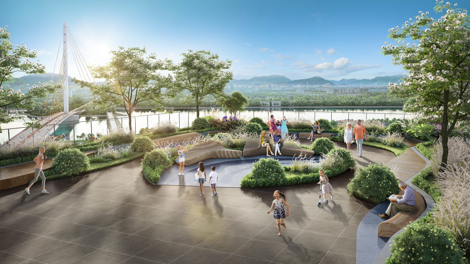 Tiện &iacute;ch Sun Cosmo s&acirc;n vườn view S&ocirc;ng H&agrave;n, View cầu Trần Thị L&yacute;