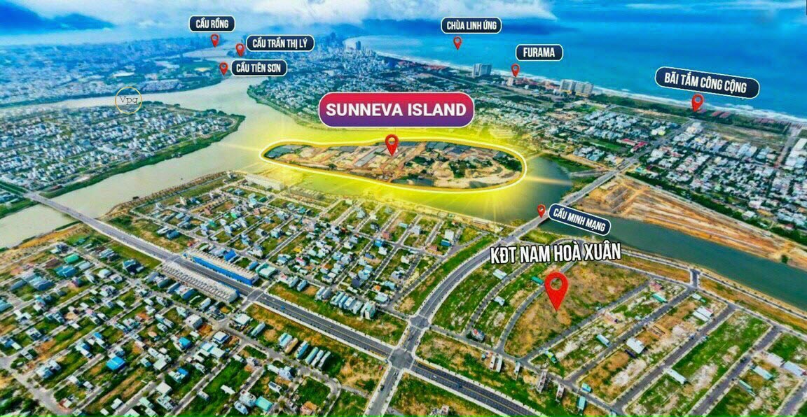 Vị tr&iacute; Sunneva Island Đ&agrave; Nẵng đẽ d&agrave;ng kết nối c&aacute;c địa điểm