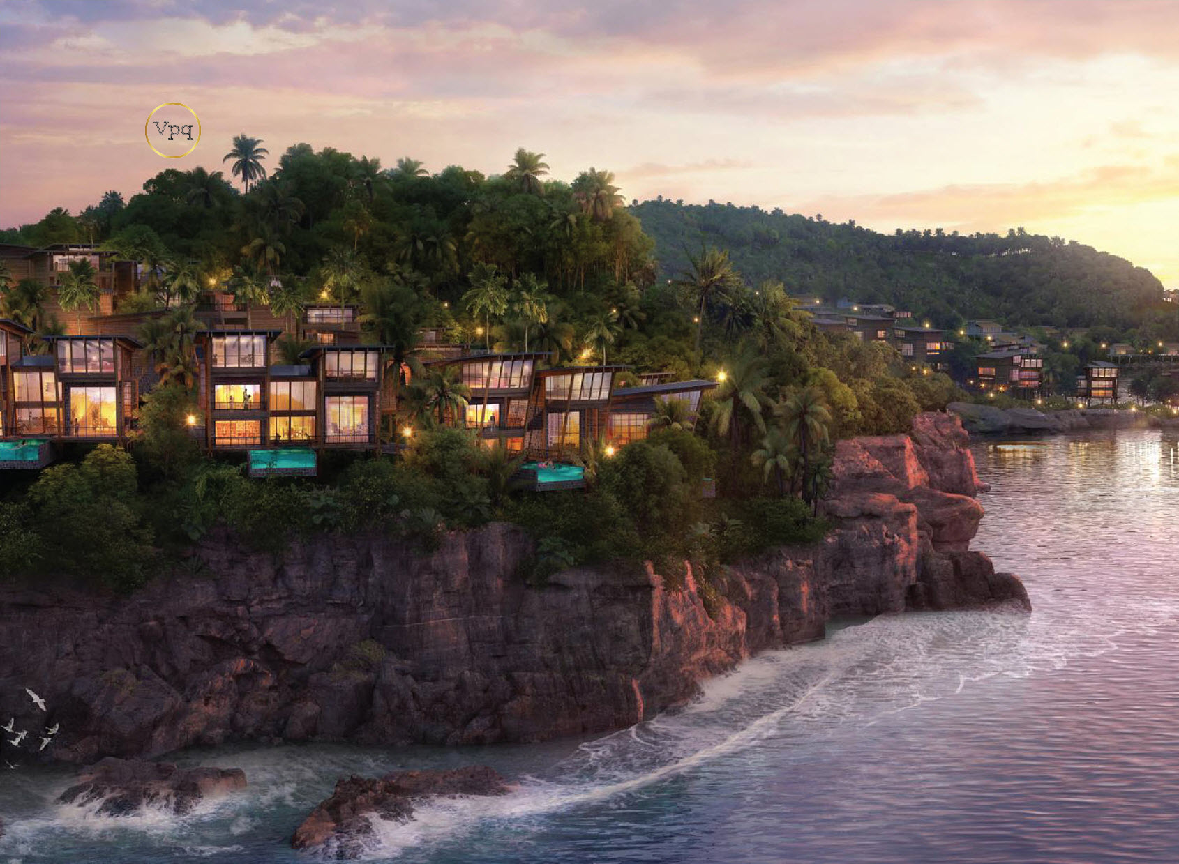 Phối cảnh biệt thự nghỉ dưỡng tại hợp phần Sun Retreat Village