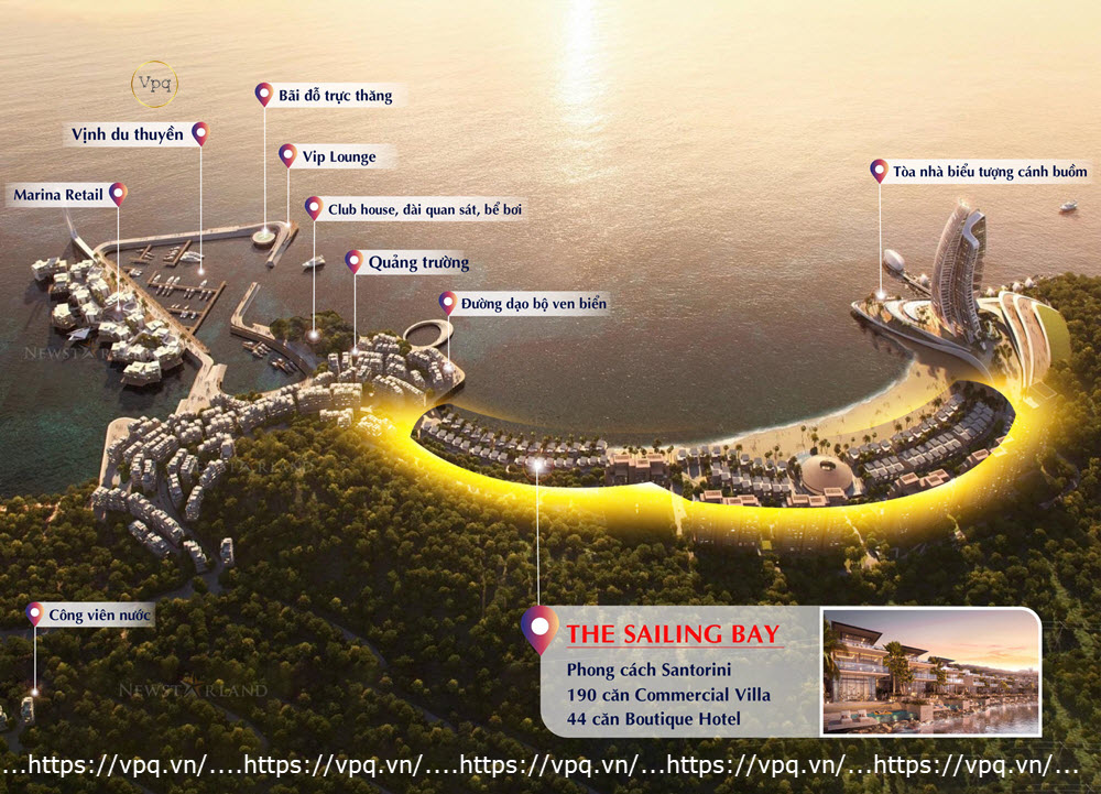 Phối cảnh Boutique Hotel tại phân khu The Sailing Bay Hon Thom