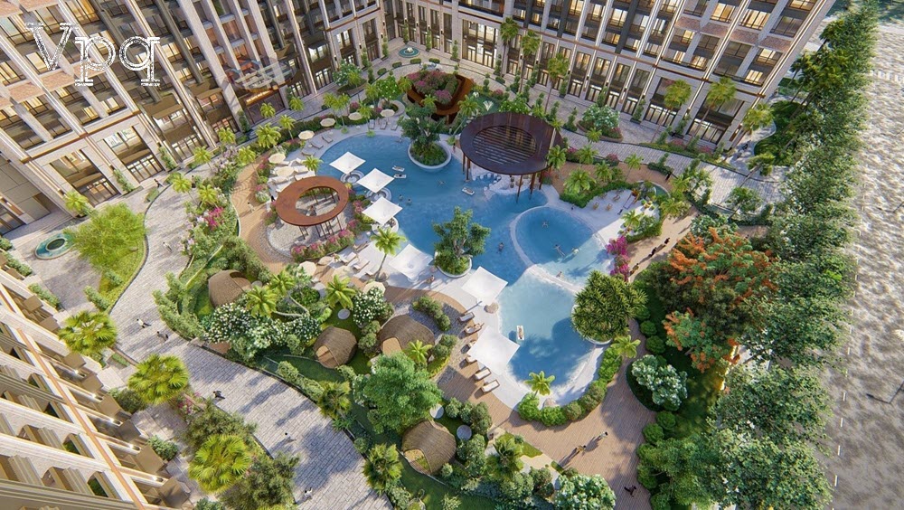 Phối cảnh bể bơi The 5Way Ph&uacute; Quốc