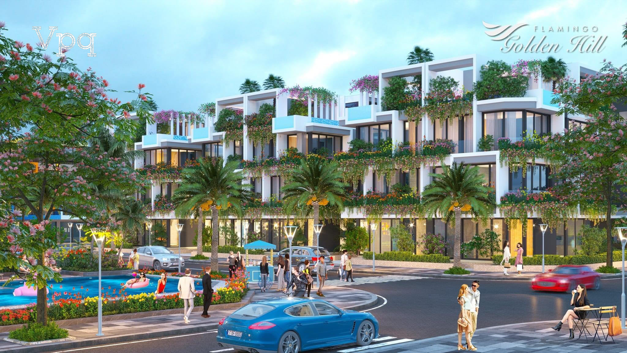 Phối cảnh kiến trúc biệt thự Flamingo Hà Nam