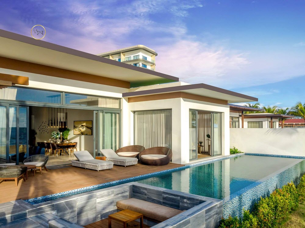 Hình ảnh hồ bơi riêng tư tại biệt thự Movenpick Phú Quốc