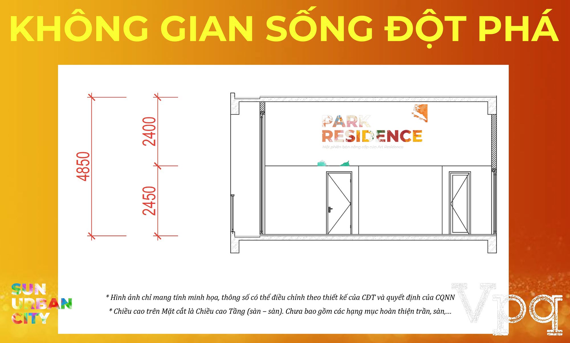 Chiều cao tầng căn hộ Art Residence