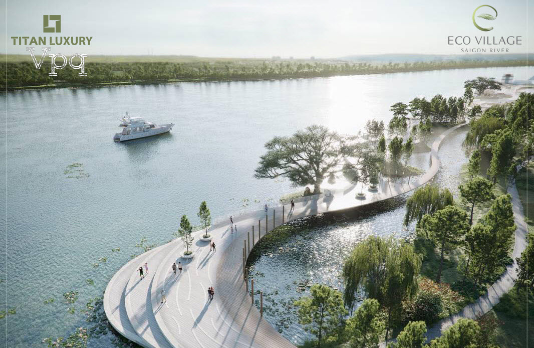 Eco Village Sai Gon River được bao quanh bởi mặt nước