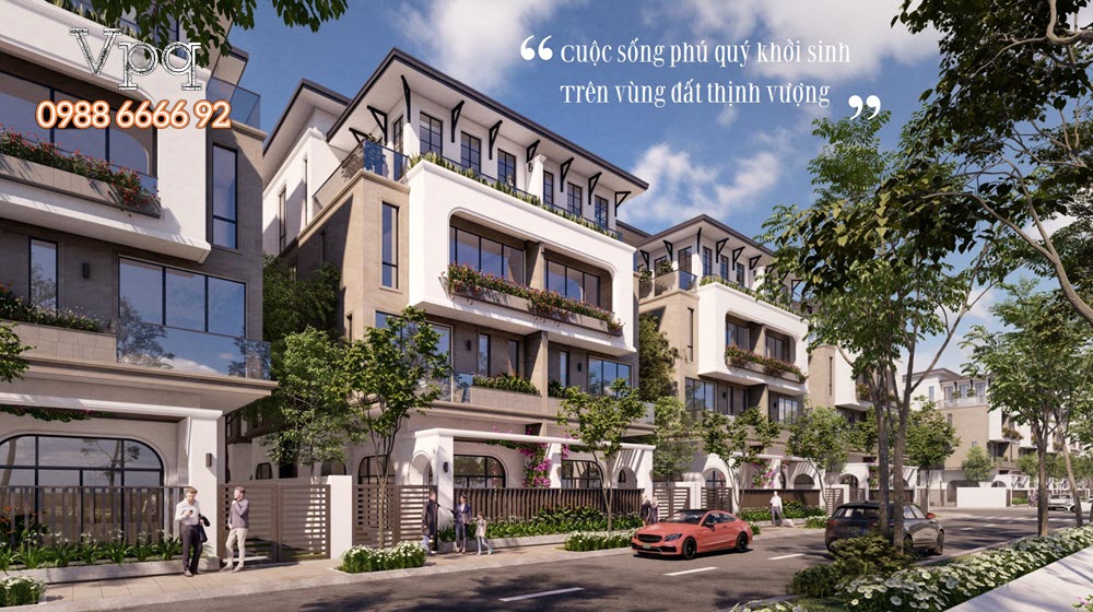 Phối cảnh biệt thự Vaquarius Văn Giang