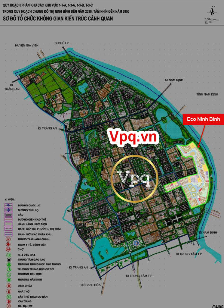 Vị trí quy hoạch khu đô thị Eco Hoa Lư, Ninh Bình