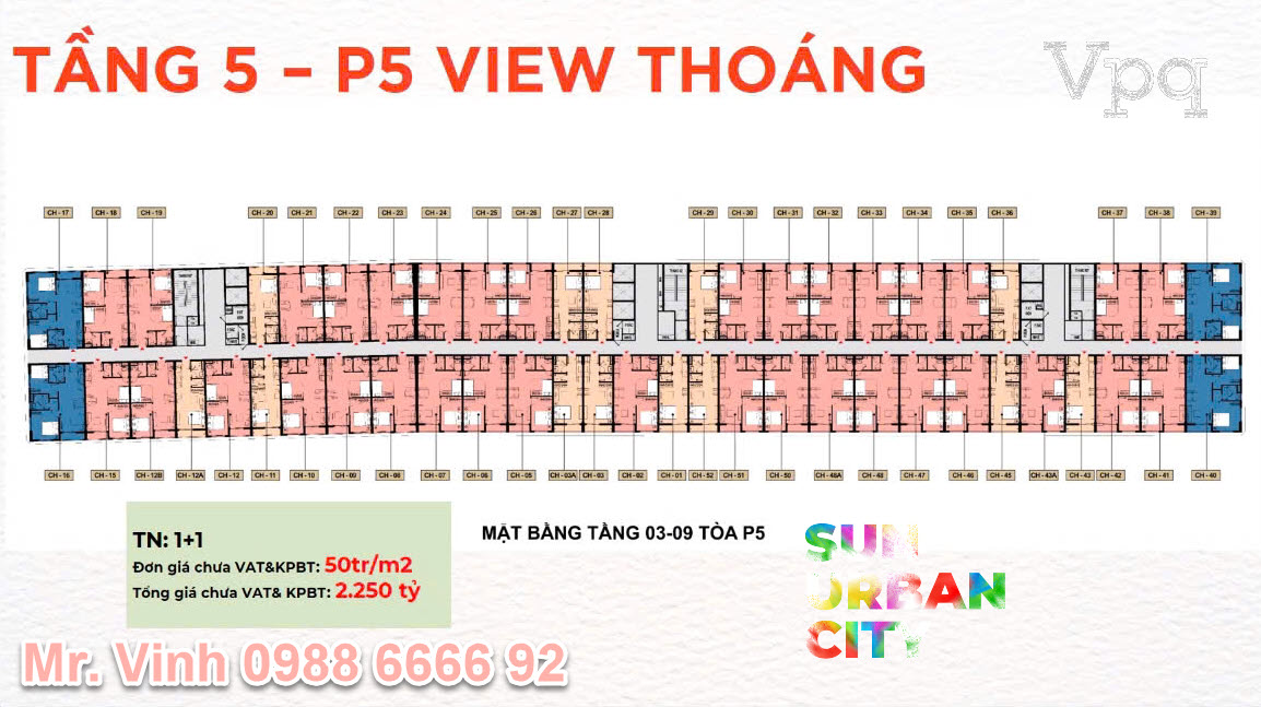 Bảng gi&aacute; b&aacute;n căn hộ Park Residence t&ograve;a điển h&igrave;nh P5