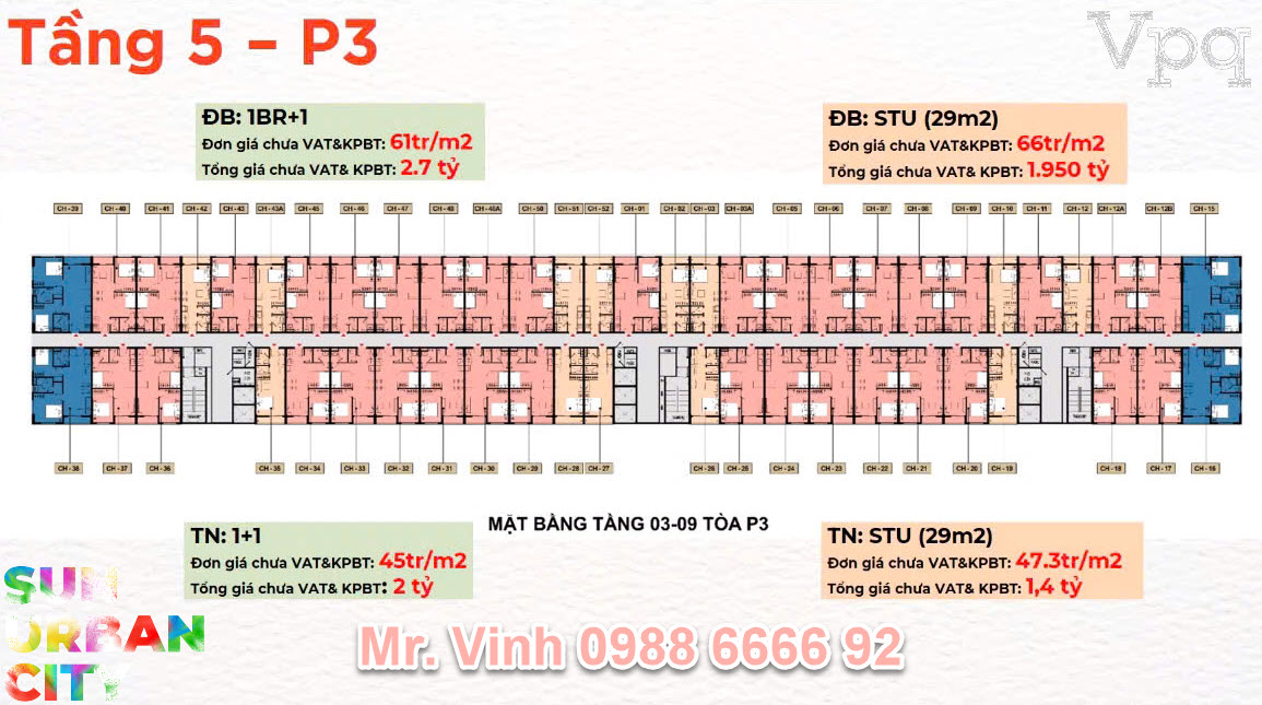 Bảng gi&aacute; b&aacute;n căn hộ Park Residence t&ograve;a điển h&igrave;nh P3
