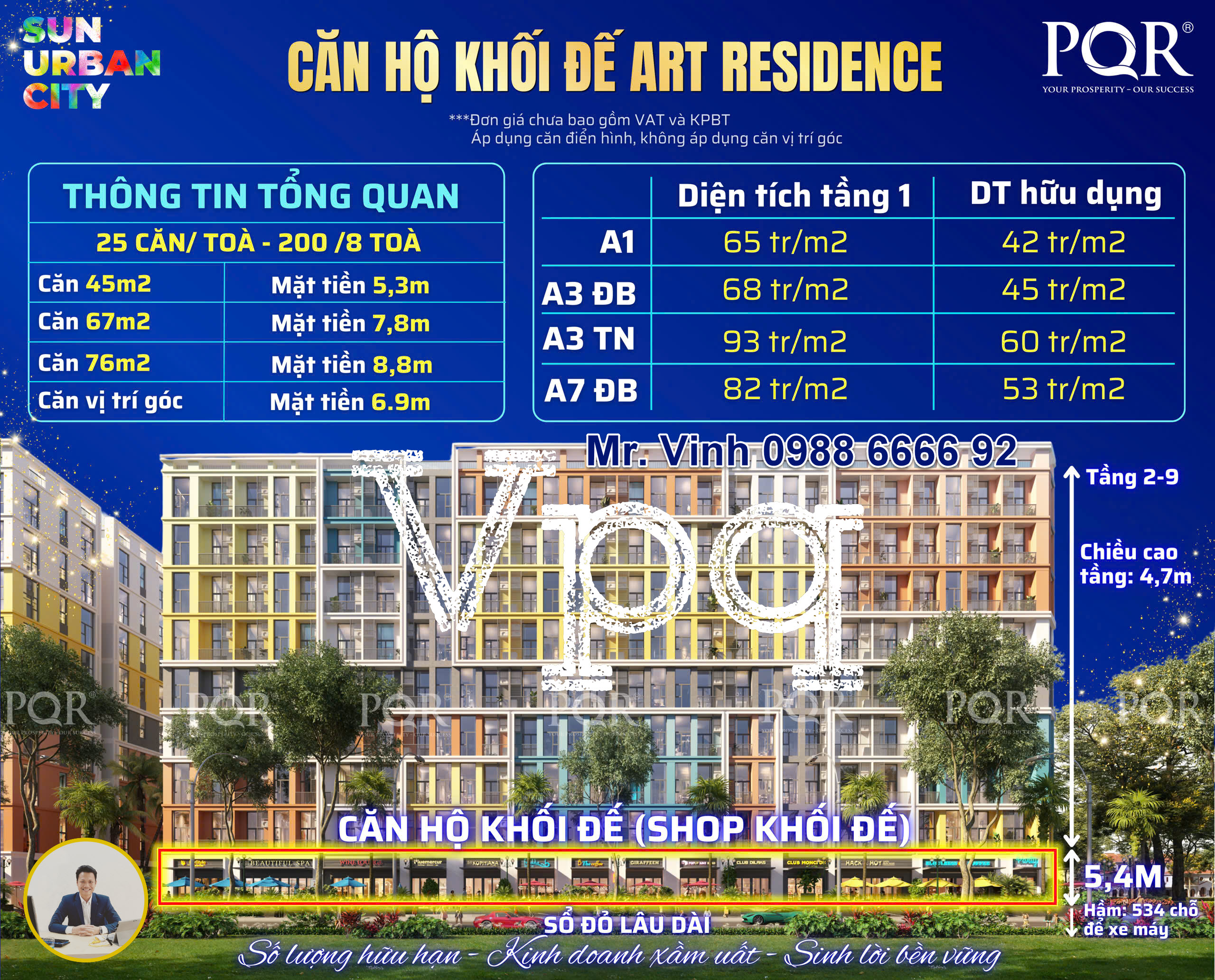 Bảng gi&aacute; Shophouse khối đế chung cư Sun H&agrave; Nam