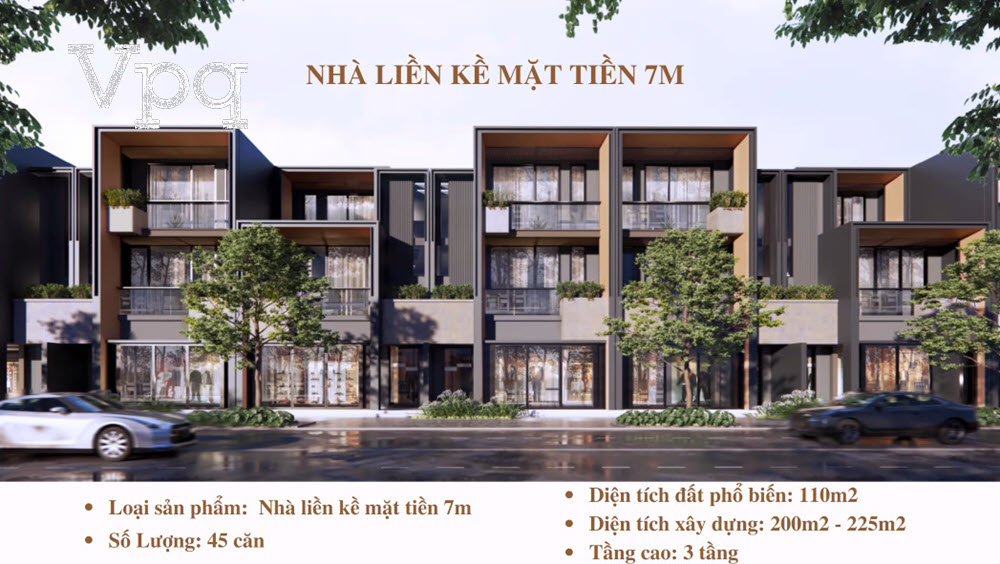 Phối cảnh nhà liền kề Park Town Phú Quốc mặt tiền 7m
