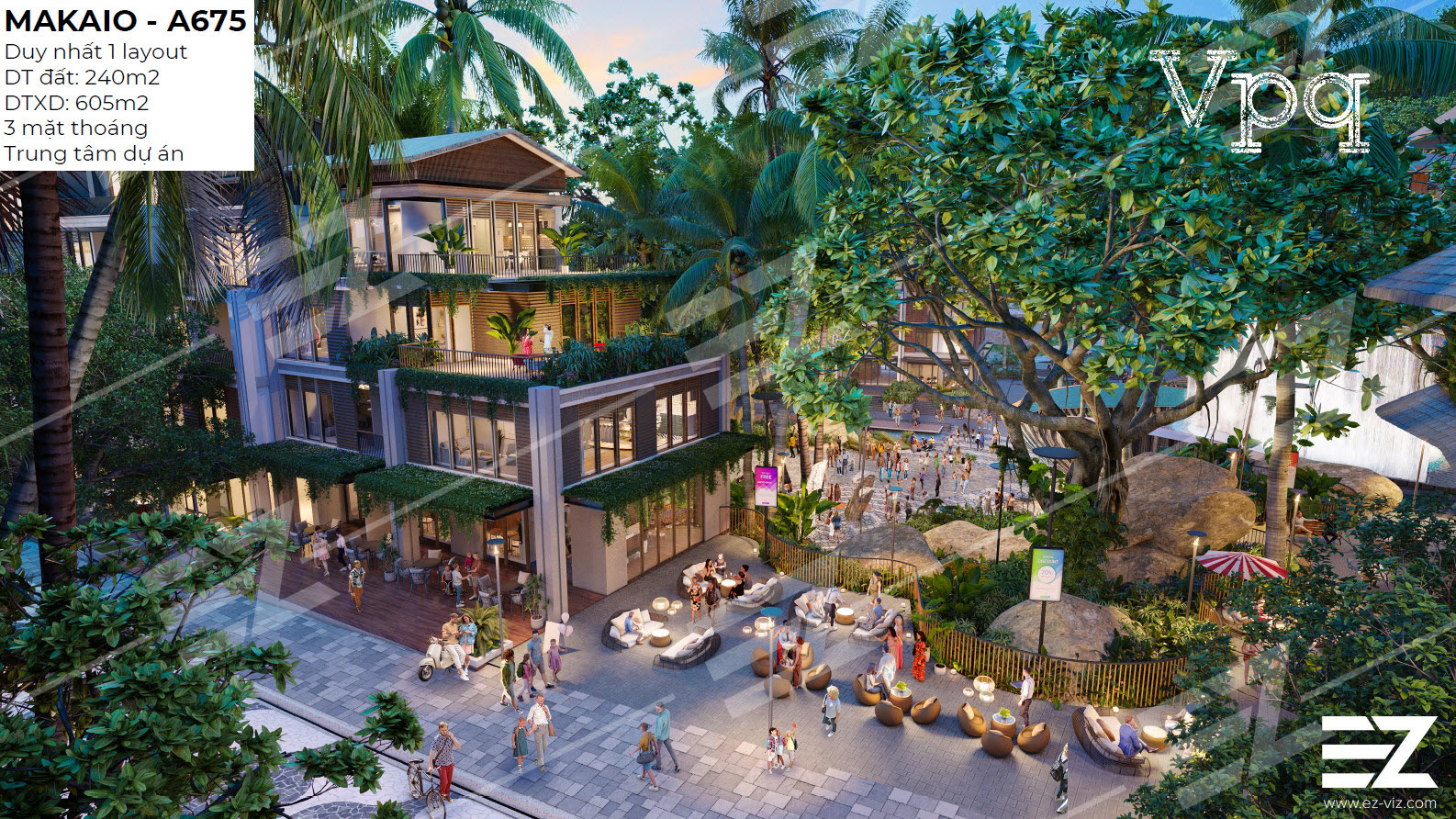 Phối cảnh Makaio A675 Park House