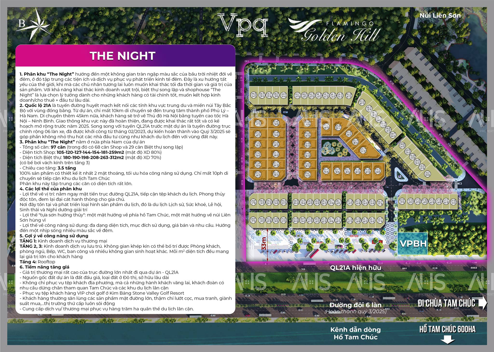 Mặt bằng phân khu The Night Flamingo Hà Nam
