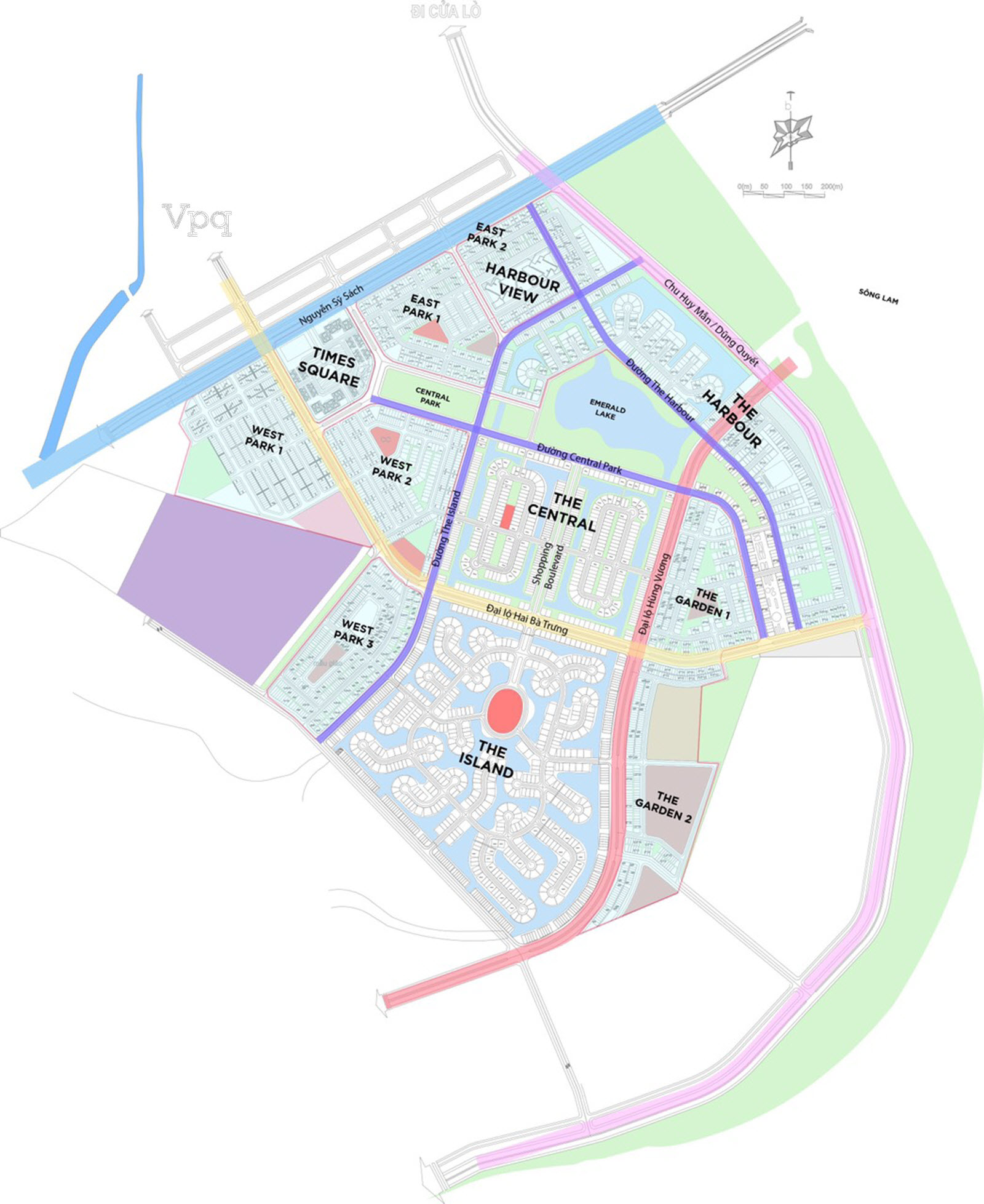 Mặt bằng quy hoạch 1/500 dự &aacute;n Eco Central Park - Ecopark Vinh