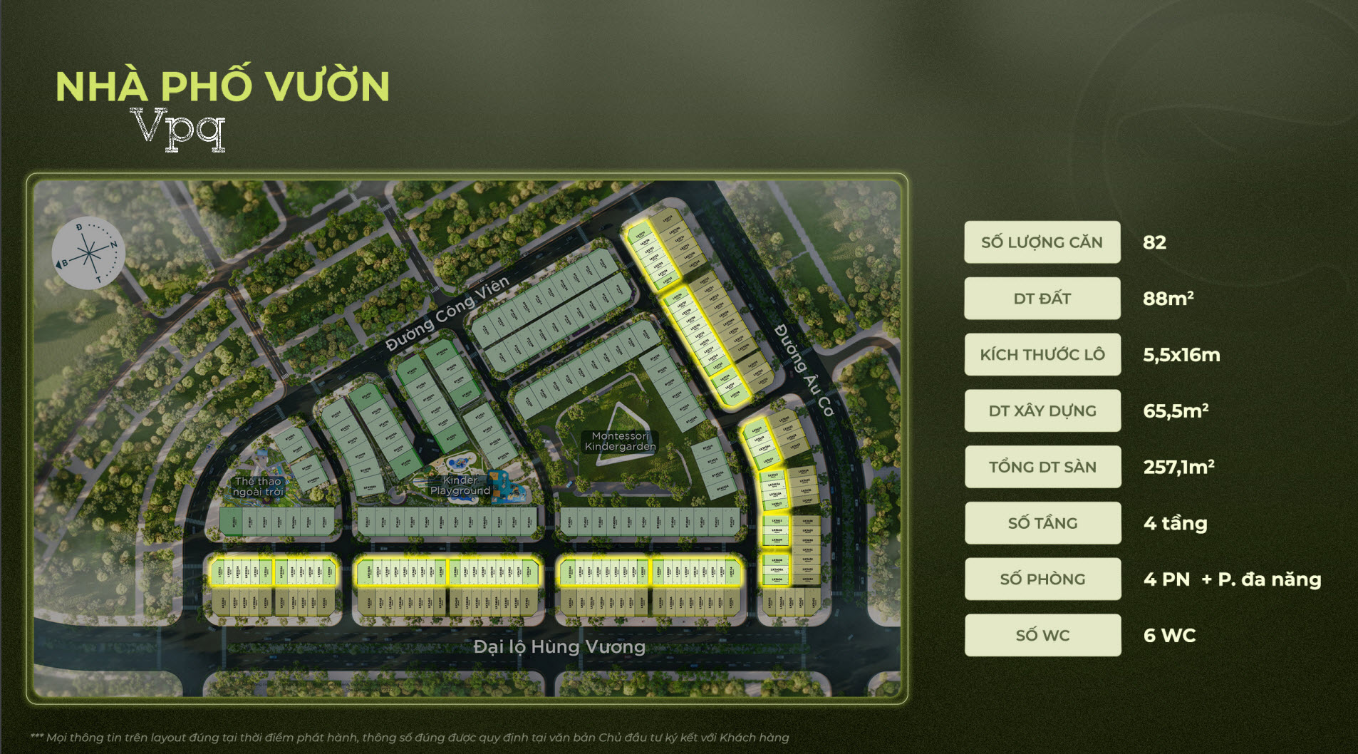 Mặt bằng nh&agrave; phố vườn The Garden Eco Central Park Vinh