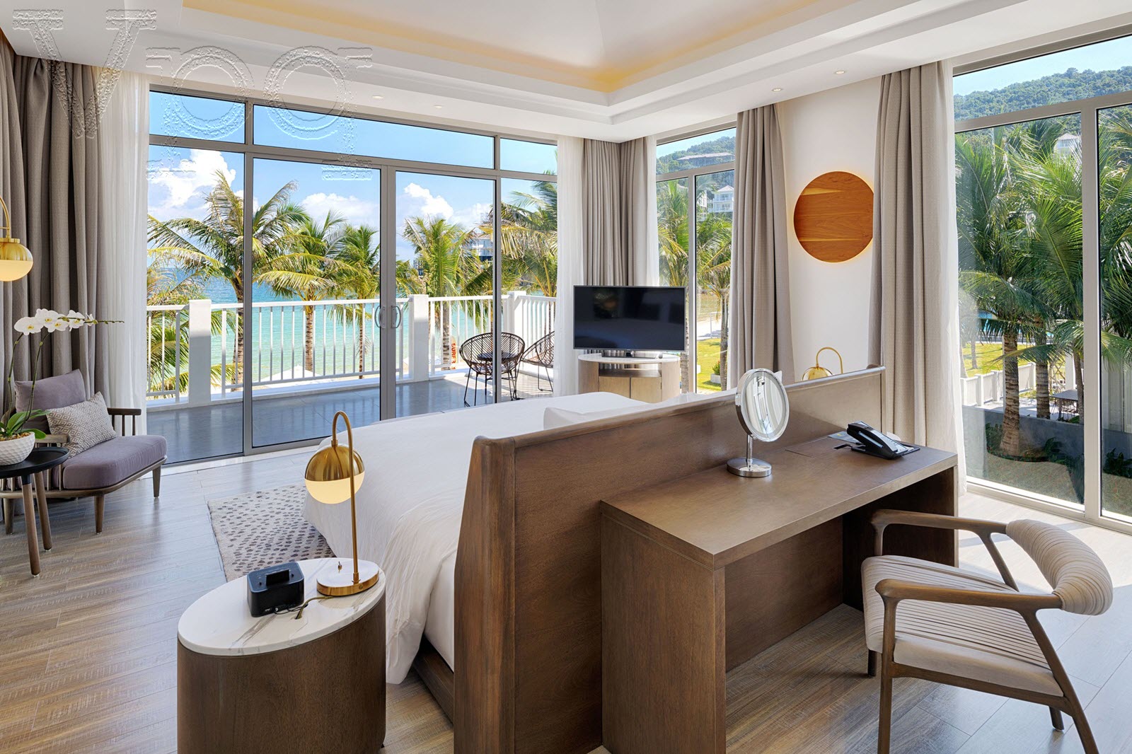Ph&ograve;ng ngủ Master biệt thự Premier Village