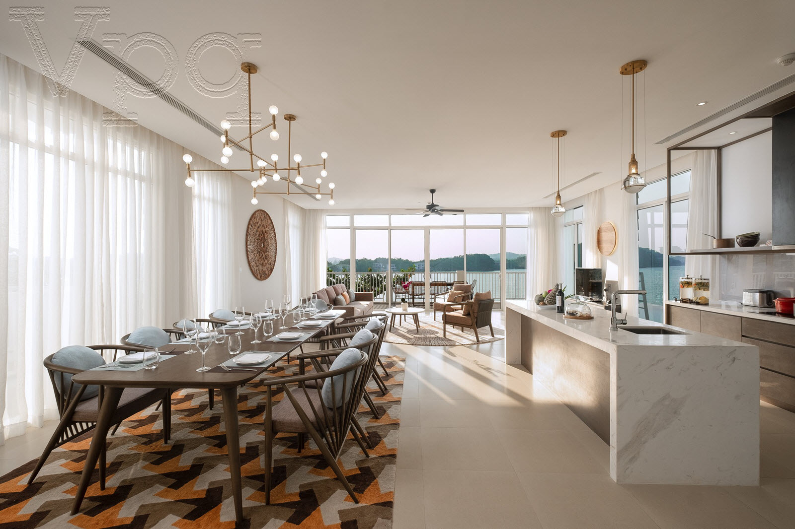 Ph&ograve;ng ăn biệt thự tr&ecirc;n đồi Premier Village Phu Quoc Resort