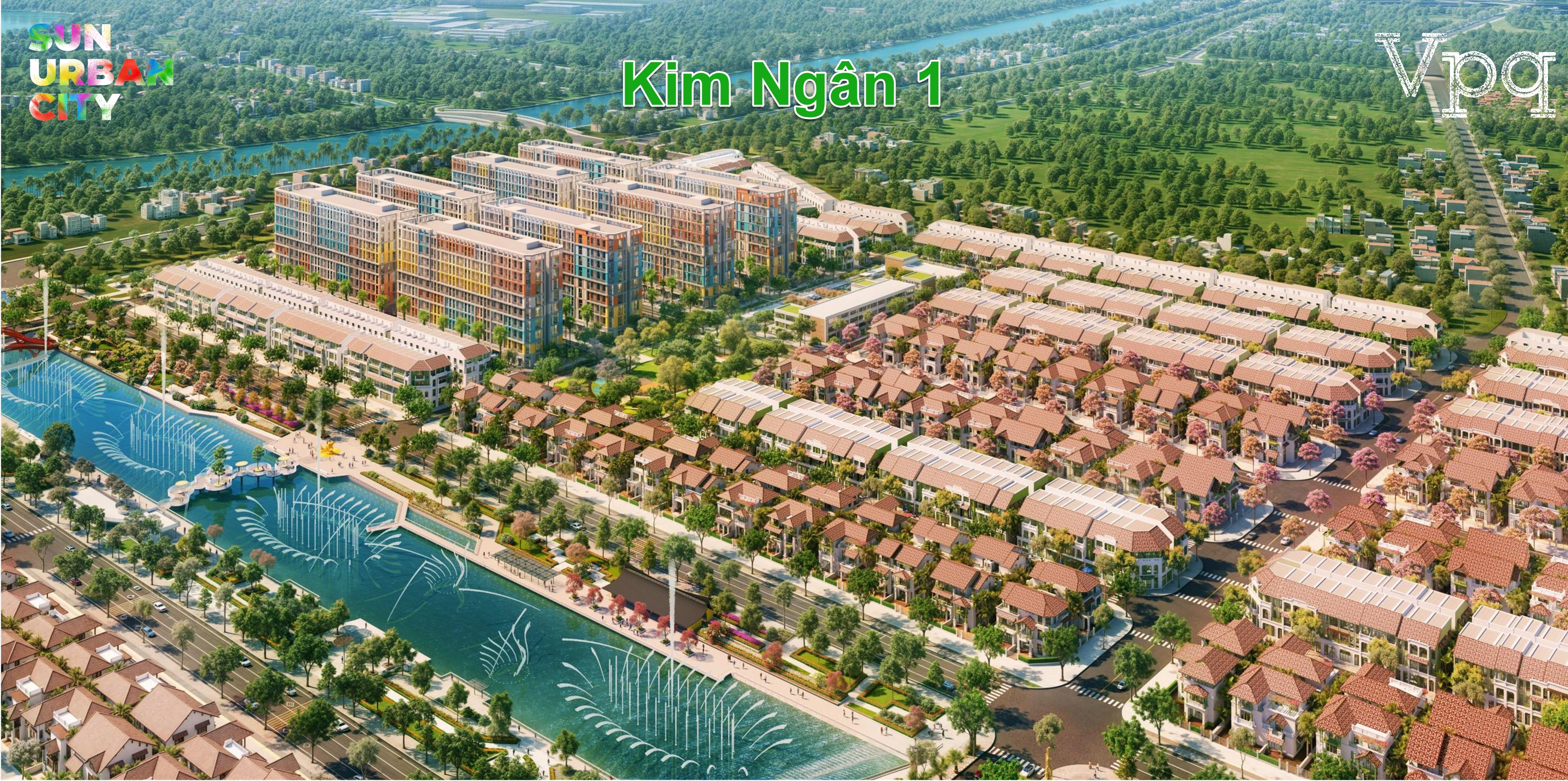 Phối cảnh phân khu Kim Ngân 1