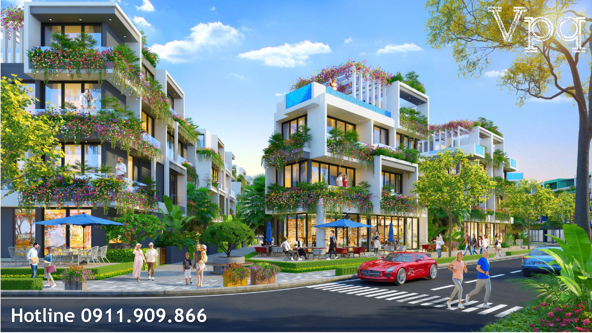 Phối cảnh biệt thự Flamingo Golden Hill Hà Nam