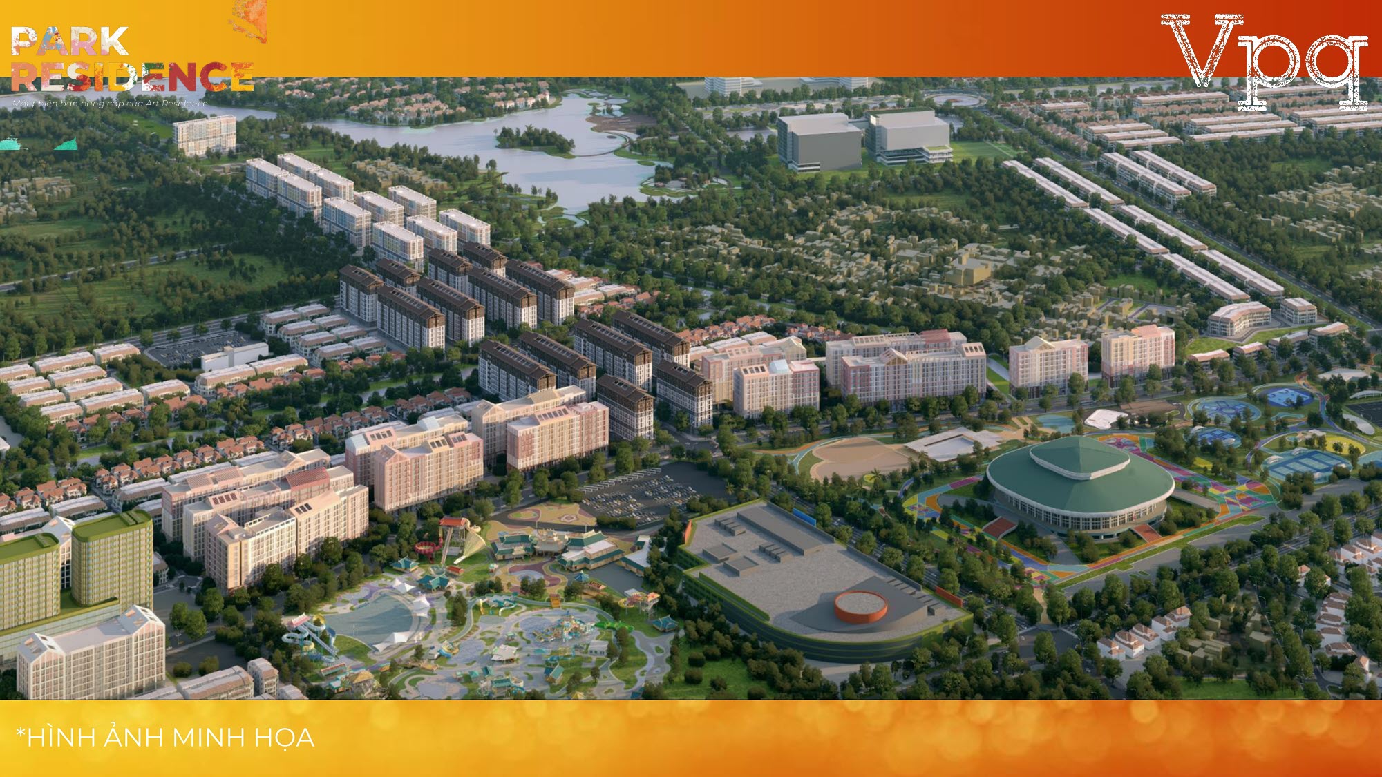 Những t&ograve;a nh&agrave; nhiều m&agrave;u sắc tại Park Residence