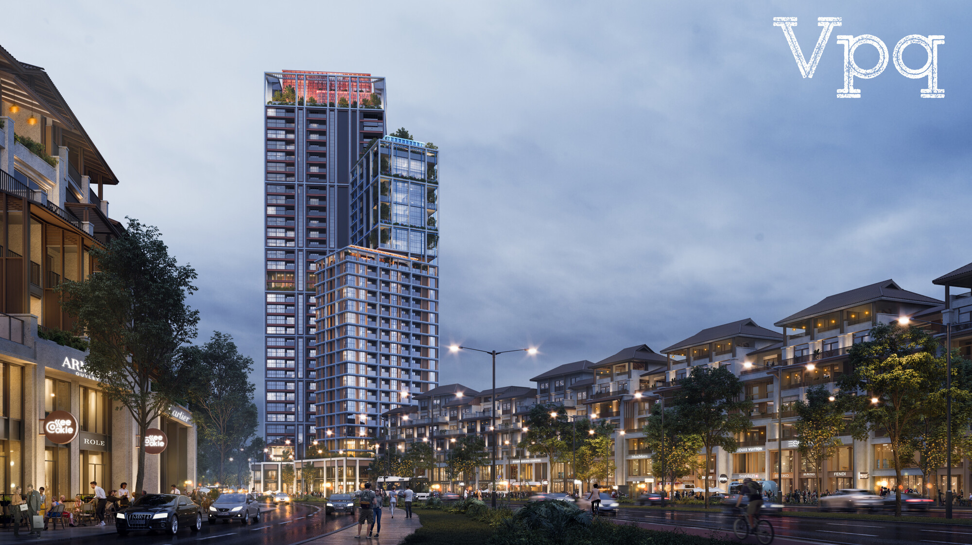 Phối cảnh căn hộ Sun Cosmo Residence Đ&agrave; Nẵng mặt phố