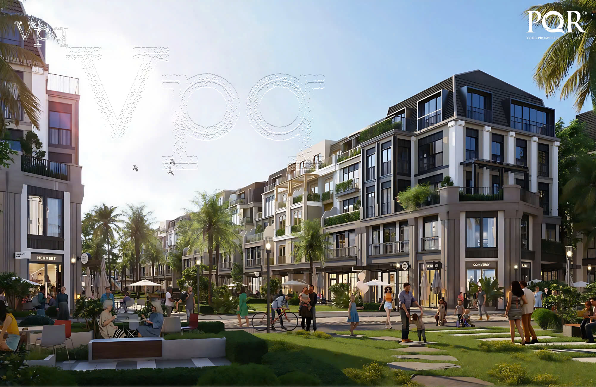Phối cảnh shophouse Sun Cát Bà