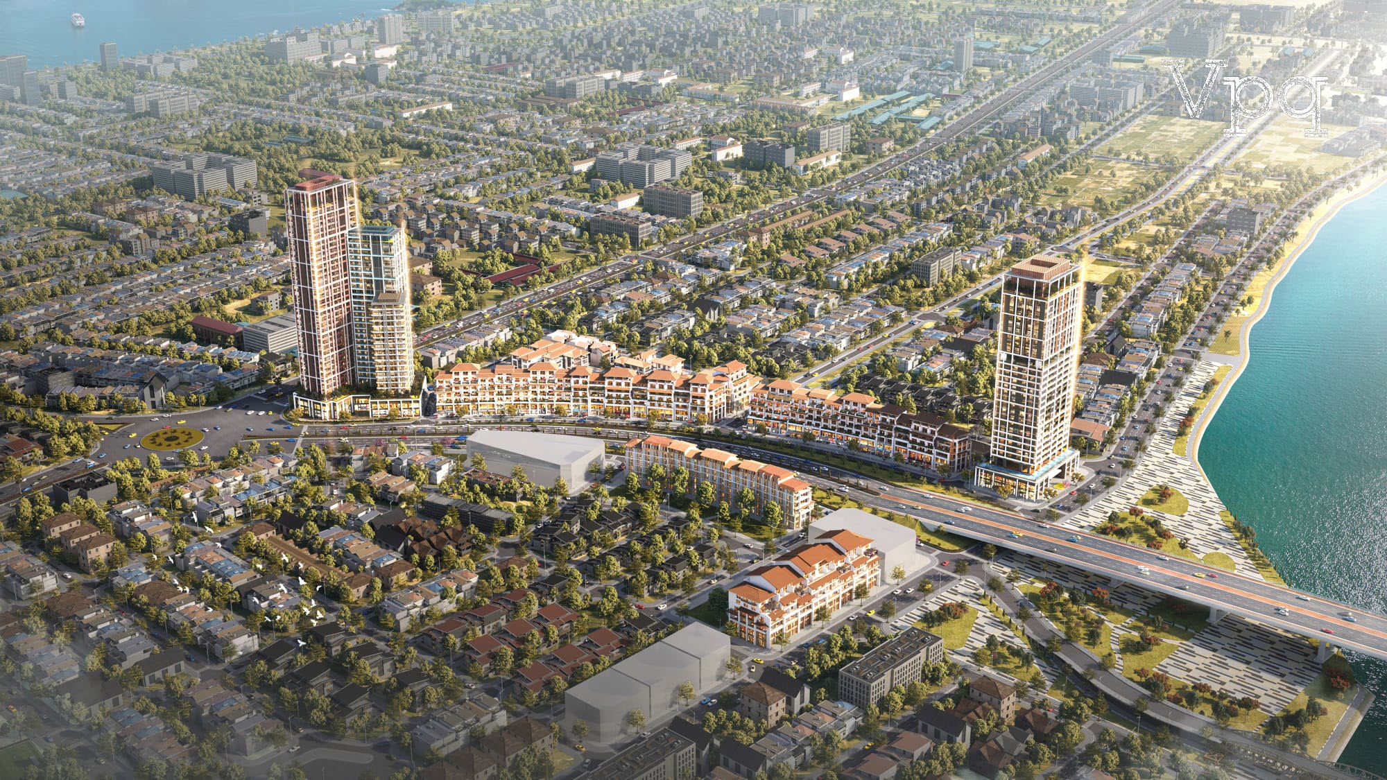 Phối cảnh tổng quan dự &aacute;n Sun Cosmo Residences Đ&agrave; Nẵng