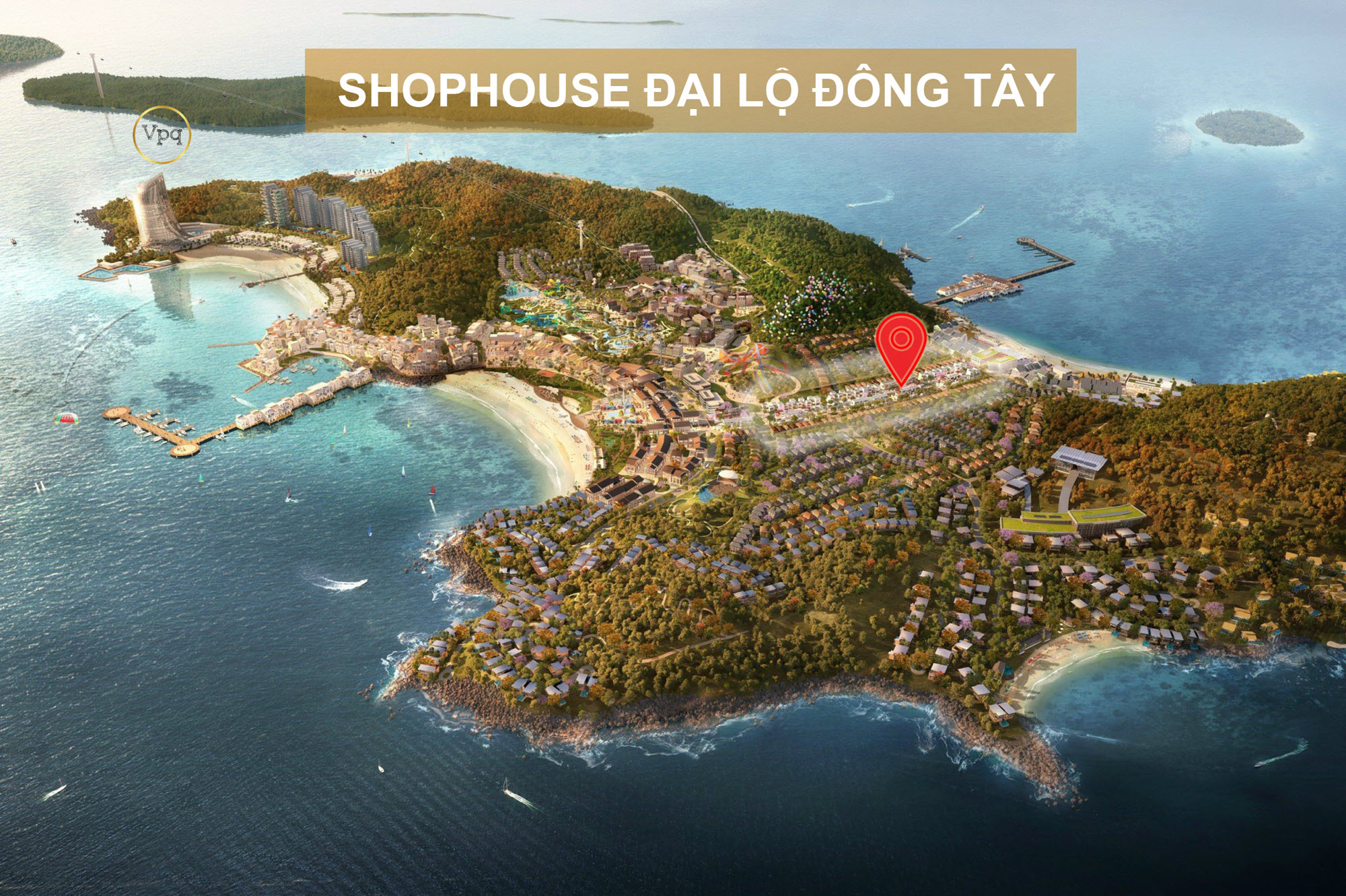 Vị tr&iacute; shophouse đại lộ Đ&ocirc;ng T&acirc;y H&ograve;n Thơm