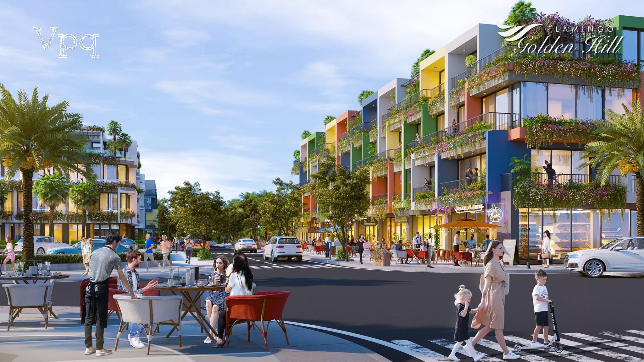 Phối cảnh kiến trúc Shophouse Flamingo Hà Nam