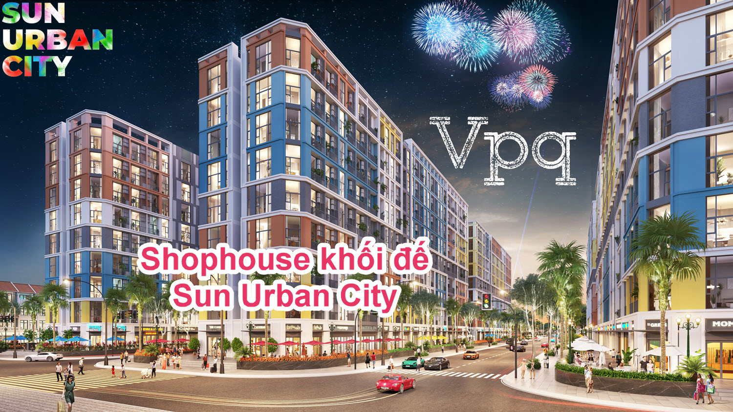 H&igrave;nh ảnh phối cảnh Shophouse khối đế chung cư Sun Urban City