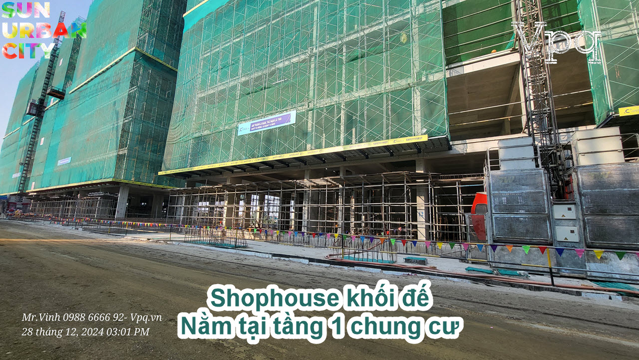 H&igrave;nh ảnh Shophouse khối đế tại tầng 1 c&aacute;c t&ograve;a chung cư Sun H&agrave; Nam