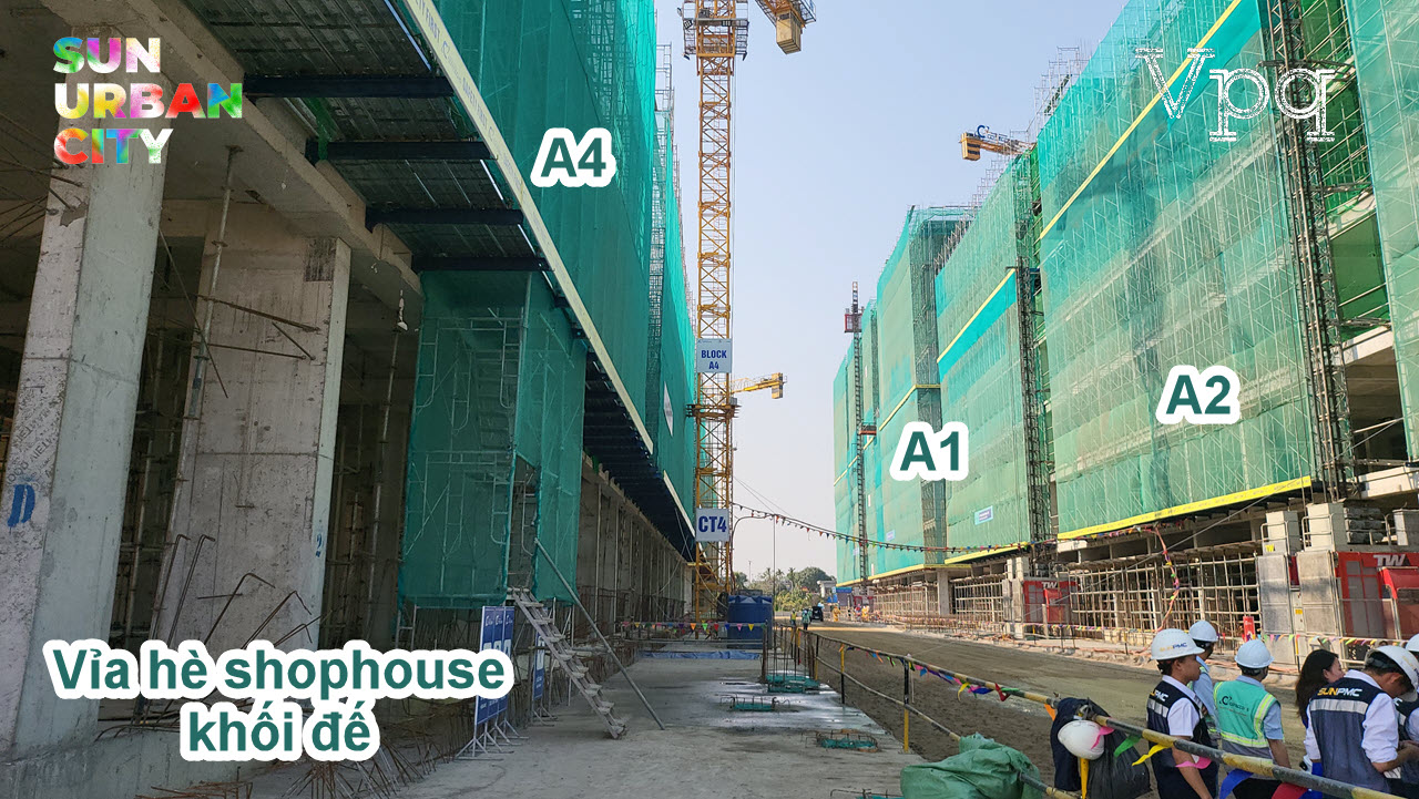 H&igrave;nh ảnh thực tế vỉa h&egrave; shophouse khối đế tại 8 t&ograve;a căn hộ Art Residence