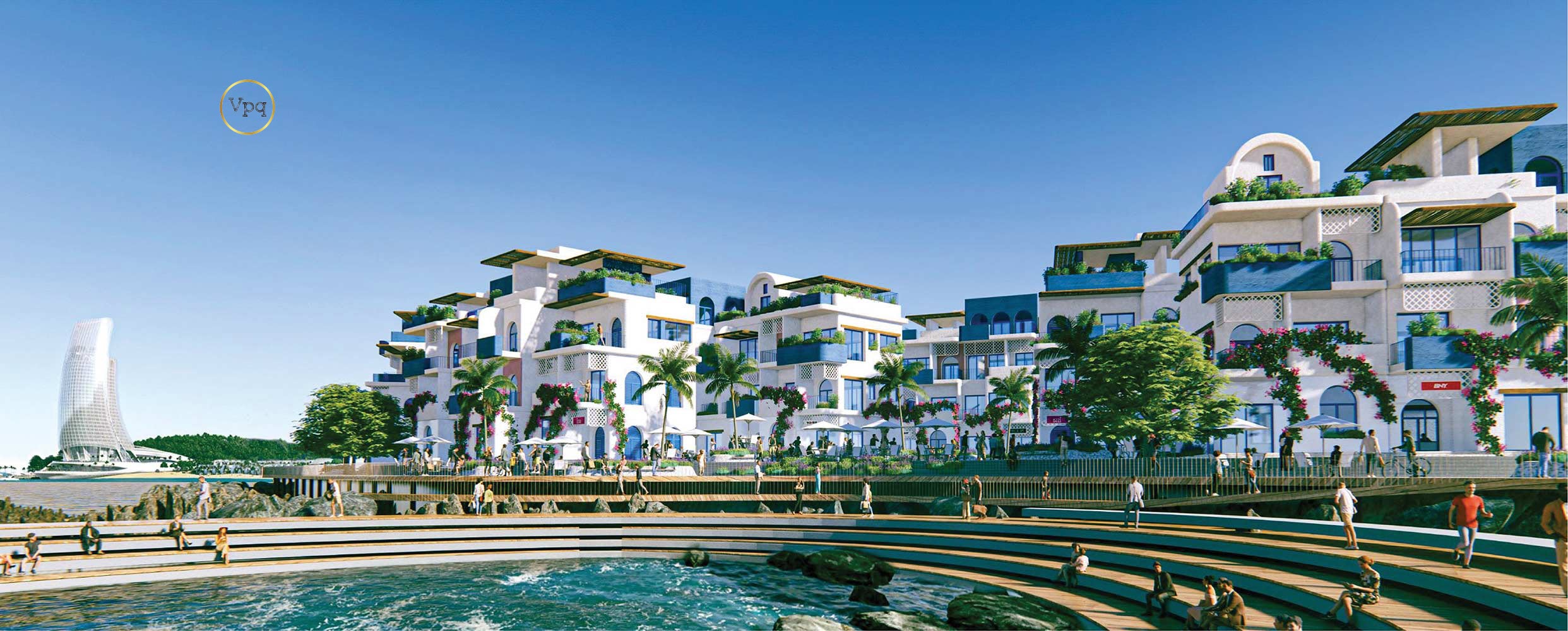 Mặt bằng dự &aacute;n Shophouse Santorini H&ograve;n Thơm vịnh du thuyền: The Santo Port